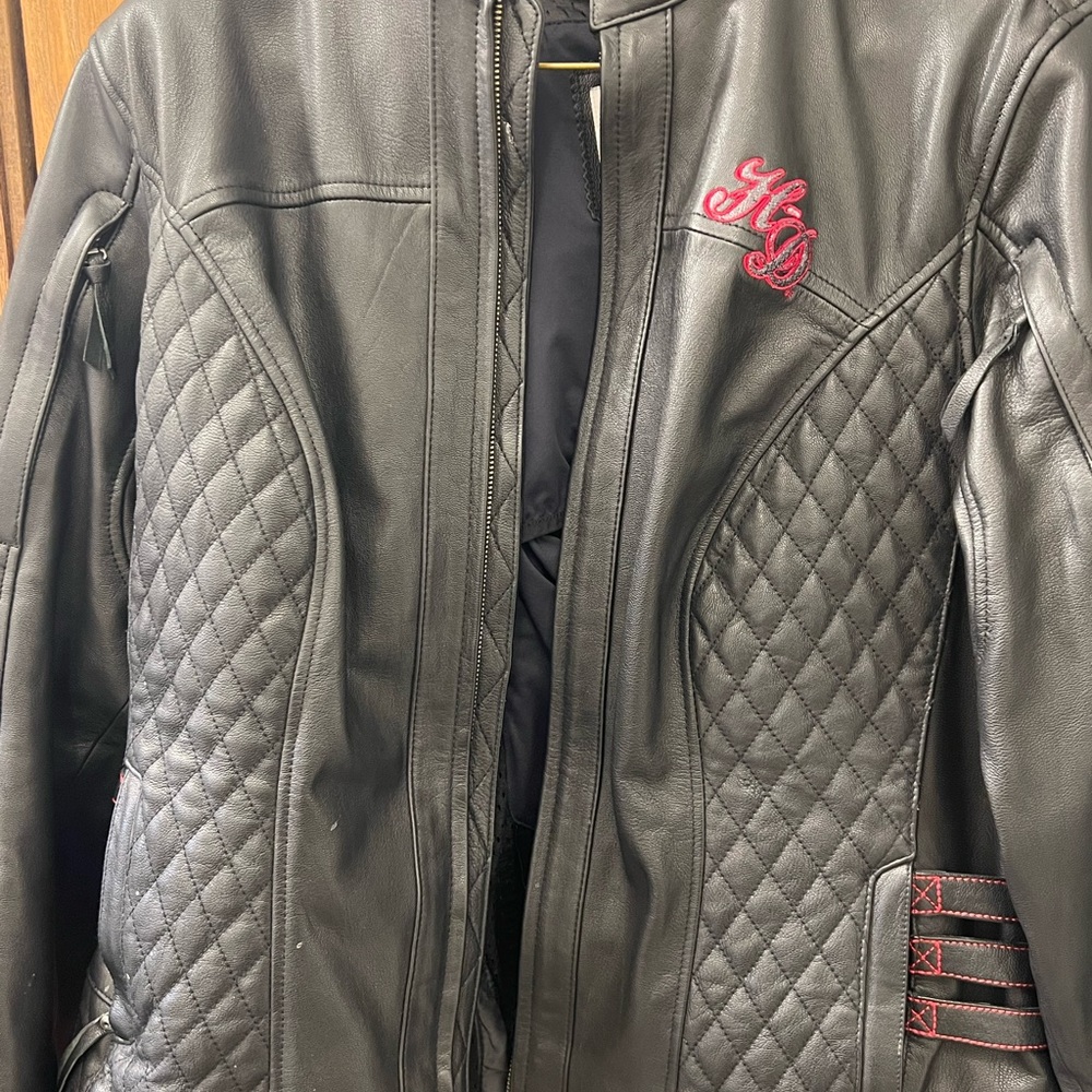 Leather Women’s Harley Davidson Coat with inner Jacket